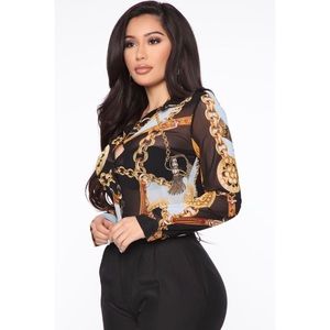 NEW FashionNova Button-Up Top